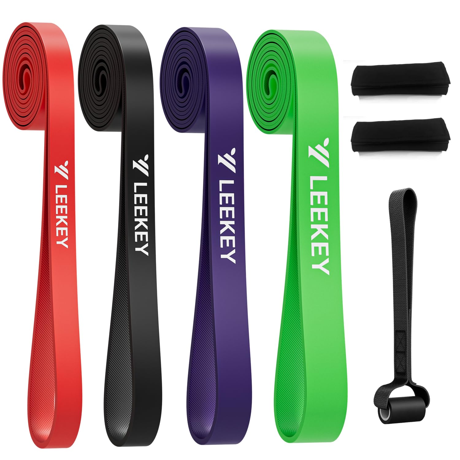 LEEKEY Resistance Bands Set for Pull-Up Assistance & Full-Body Training, Multi-Level Exercise Bands with Bag for Home Workouts, Physical Therapy, Strength Training (Men/Women)